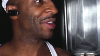 Busty MILF spitroasted by black hunks in the back of a truck