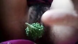 Punjab barely legal chick masturbation with Vegetables