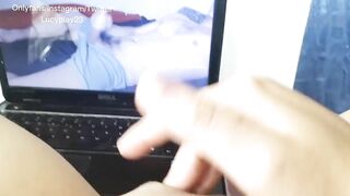 I filmed the reaction of a tape that a follower sent me, I got freaky and masturbate until I finish