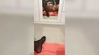 Skank-Cougar using sex toy