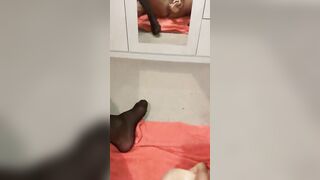 Skank-Cougar using sex toy