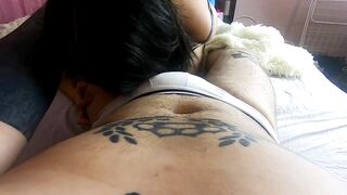 a young lovers fucks on camera, the women blows a cock