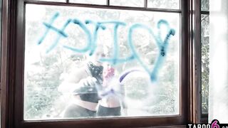 Angry married lesbians trashing the house they could not buy