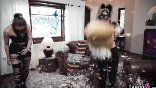 Angry married lesbians trashing the house they could not buy