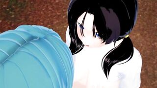 Dragon Ball - Maron and Videl dyke adventure and Maron solo masturbation