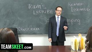Professor Drilled Misbehaved Student’s Tight Cunt
