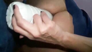 I pounded her booty with a sex toy and she squirts