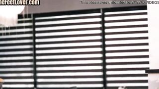 Feet camgirl rimmed and assfucked before booty to mouth inside duo