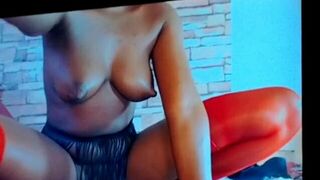 Long nipple african rides a cock squirting and squirting milk