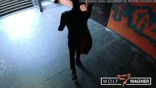 TRAIN STATION FELLATIO! I meeting this Goth mom and I POUNDED HER FAKE BOOBS: SIDNEY DARK! WolfWagner.Com