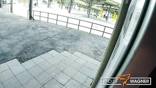 TRAIN STATION FELLATIO! I meeting this Goth mom and I POUNDED HER FAKE BOOBS: SIDNEY DARK! WolfWagner.Com