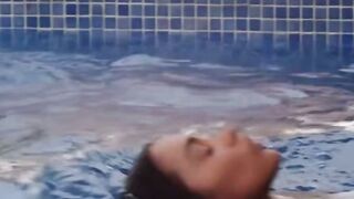 Ginebra Bellucci has public romantic sex by the pool
