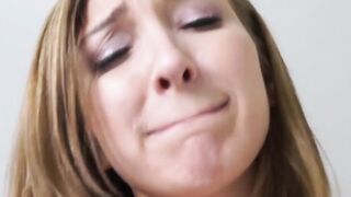 Nerdy Gracie May Green cum sprayed after stepdad pounding