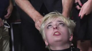 Blonde fucked in a local public bar