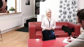 VIP SEX VAULT - Blonde Camgirl Lucy Shine Has Her Booty Drilled At Casting By Fat Dick Geek