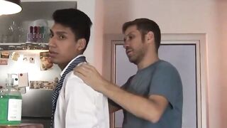 DaddyBreeding.com - Latino twink Alejo sprays hot cum while being raw banged until cl