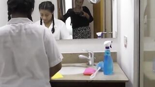 red haired patroness Sofia Zarate rewards her maid Maria Antonia Alzate after work with sex