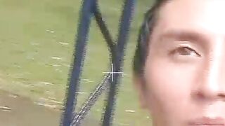 Horny Junior rims this Latin twink and then slides in