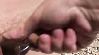 Amateur teased by an older gay and jerked off until he cums