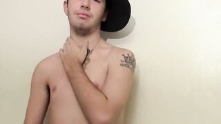 Samuel enjoying his first jerk off while making some money