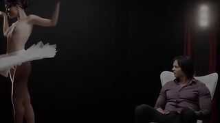 thin Bombshell Jessica X into ballerina costume ride her huge penis BF