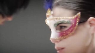 thin Bombshell Jessica X into ballerina costume ride her huge penis BF