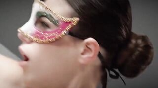 thin Bombshell Jessica X into ballerina costume ride her huge penis BF