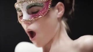 thin Bombshell Jessica X into ballerina costume ride her huge penis BF