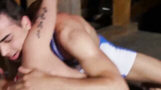 FightingAndFucking.com - Gay jocks' fuck session after a quick wrestling match