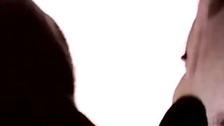 Amateur black dude masturbates and cums in mature gays mouth