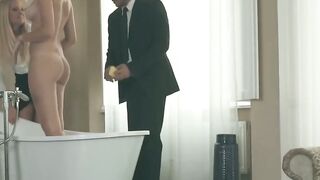 LOS CONSOLADORES - Adorable Blonde Arteya Relaxes With Bae 3Some - VIP SEX VAULT