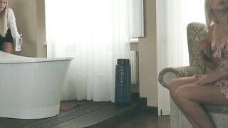 LOS CONSOLADORES - Adorable Blonde Arteya Relaxes With Bae 3Some - VIP SEX VAULT
