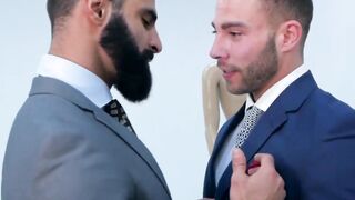 PlayingMen.com - Classy hunk gives a sloppy blowjob and has his ass drilled with inte