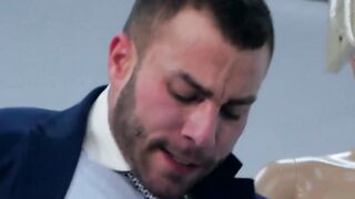 PlayingMen.com - Classy hunk gives a sloppy blowjob and has his ass drilled with inte