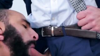 PlayingMen.com - Classy hunk gives a sloppy blowjob and has his ass drilled with inte