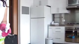 hispanic maid with long butt and long titties gets filthy