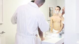 FamilyPornSite.com - Daddy's lusty raw anal workout with stepson's ass