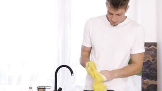Freaky Stepmom Catches Stepson Jerking Around And Empties His Nuts Of Cum
