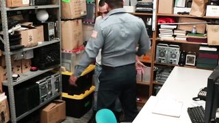 Buff cop daddy hard fucks a slim shoplifter til he cums Hoe 3