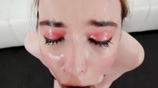 Bigtit queen Hazel Moore gags on hugedick for tittyfuck