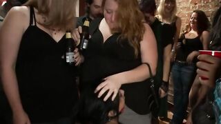 Busty slave groped and fucked in public