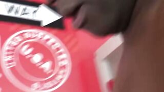 Huge ebony penis fucks a older