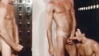 RetroDudes.com - Athletic homosexual threesome with eager cock munchers