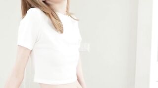 Slim babe sucks her stepbrothers dick and rides it so good