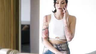 Thin Dark-haired sexy Ditches Boys To Screwed sexy Huge Boob Dark Hair Roommate