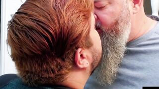HardcoreBears.com - Nasty fat bear makes his cub kneel to blow his thick rod eagerly