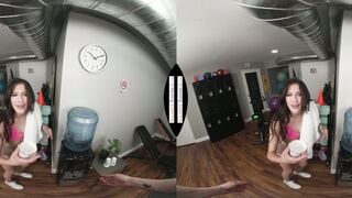 Aubree Valentine agrees to pay off her gym fees with her mouth and twat