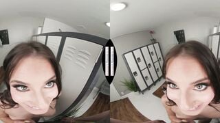 Aubree Valentine agrees to pay off her gym fees with her mouth and twat