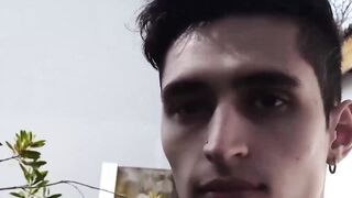 I painted my luscious gooey cum on twink punk Sonnys horny mouth