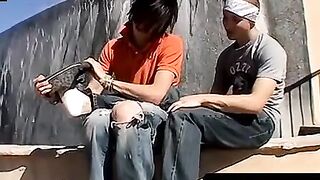 ToesXXX.com - Adorable twinks' teasing game for the ultimate cum blast